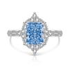 925 Sterling Silver Ice Cut Colored Gem Inlaid Super Sparkling High Carbon Diamond Ring for Women Fashion Daily Party Jewelry Gift