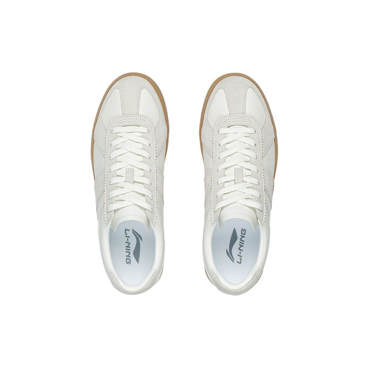 Li Ning Yun Chuan De Xun Shoes Удобные нескользящие износостойкие кроссовки с низким верхом для скейтбординга Мужские кроссовки Cloud-White AGCT383-1