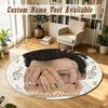 Round Rug Custom NameHarry Styles Pattern Non Slip Carpet Home Floor Decor