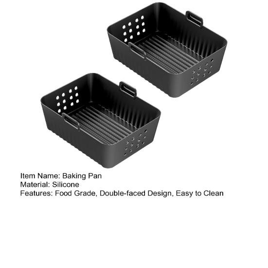 2 шт. силиконовых вкладышей для фритюрницы Ninja SL400UK, антипригарная силиконовая форма для выпечки, не содержащая бисфенол А, маслостойкая, аксессуар для фритюрницы