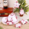 3 Pcs 8cm Star Christmas Hanging Balls Snowflake Christmas Tree Pendant  Party Favors