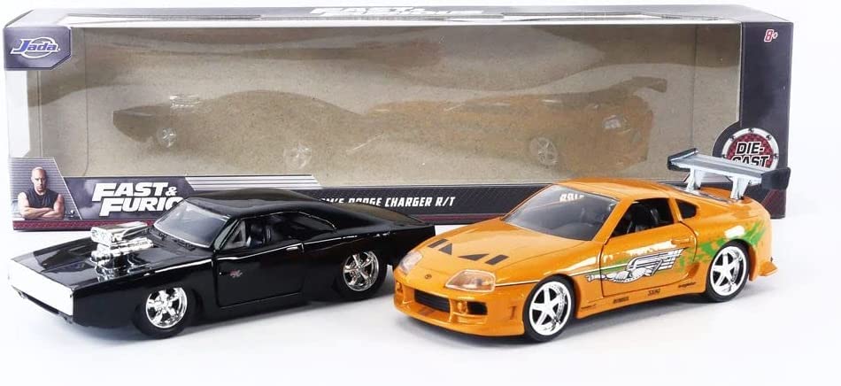 JADA TOYS Mini Car Fast Furious Dodge Charger Toyota Supra Fast Furious 1/32 & Dom's R/T & Brian's & [Item]