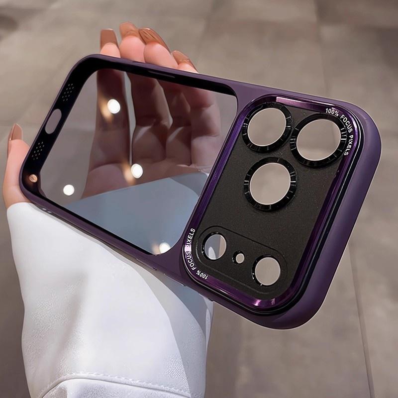 New Hard Acrylic Transparent Phone Case for iPhone 17 Air 13 14 12 15 16 17 Pro Max Plus Lens Film Protection Shockproof Cover