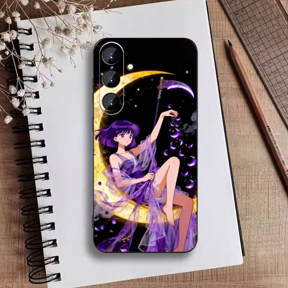 Мультяшный Чехол для Телефона F-Sailor M-Moons Для Samsung Galaxy A73,A72,A71,A70,A52,A51 Другие Мягкий Черный Чехол