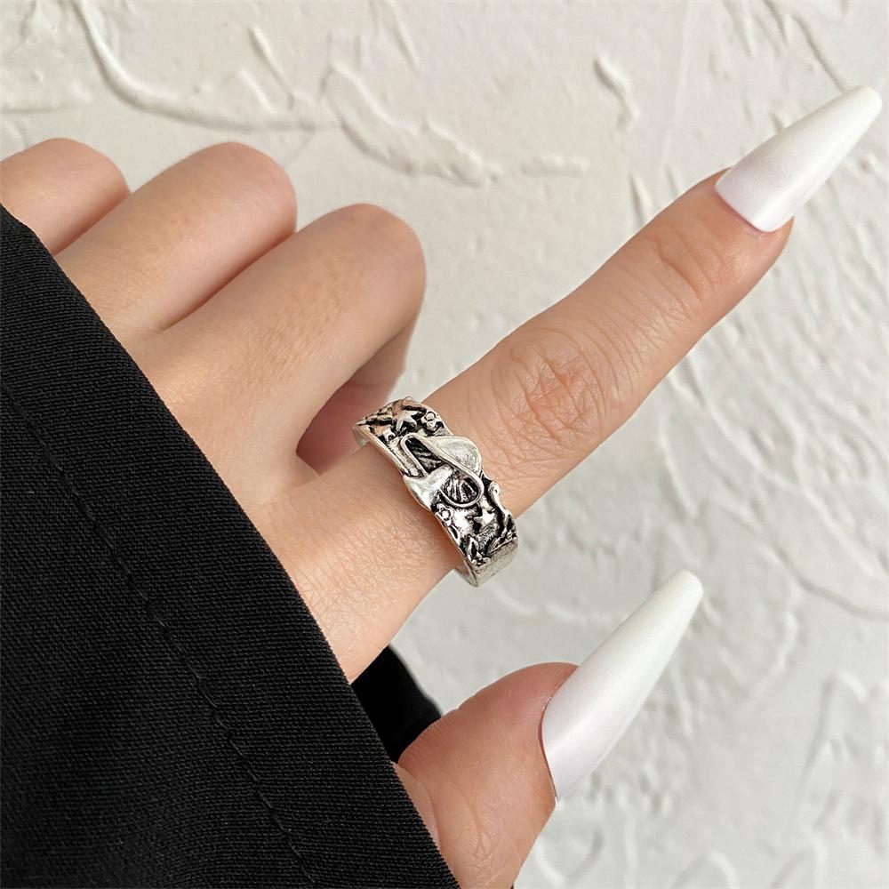 Очаровательное винтажное открытое кольцо для мужчин и женщин, кольца со змеей, звездой, совой и бабочкой, серебряные кольца в стиле панк, готический тренд, ювелирные изделия унисекс