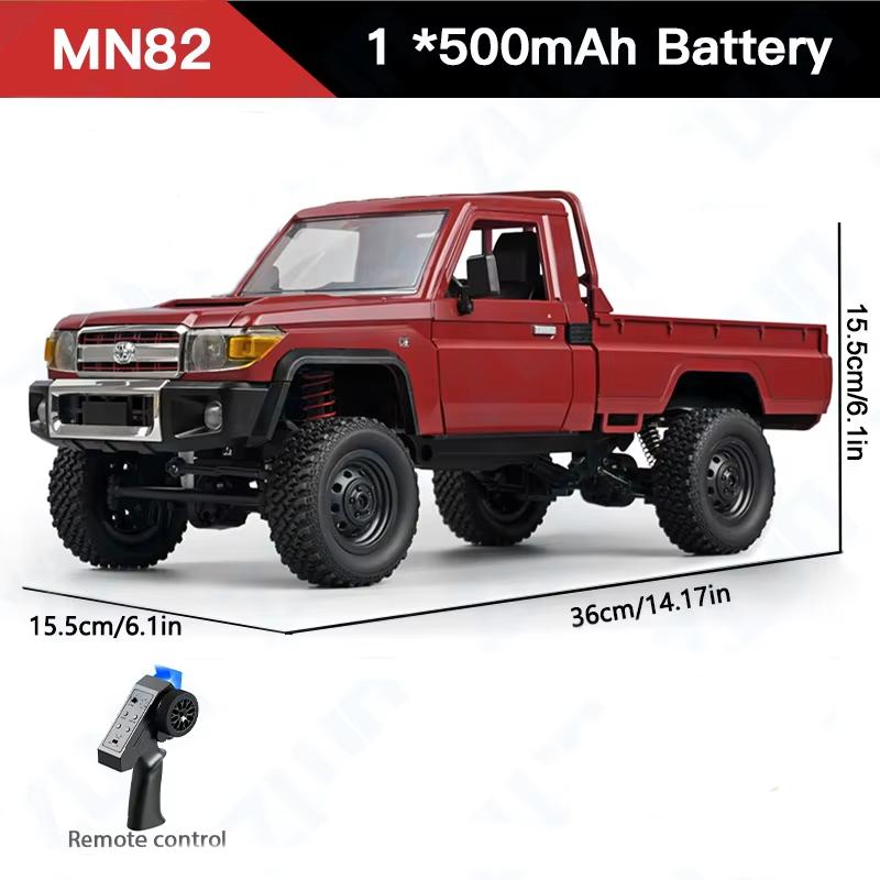 RC Rock Crawler 4x4 MN82T RC Off-Road Truck with Crane Hook 1/12 Scale Remote Control Tow Truck Toy Hobby Gifts for Kids Adults