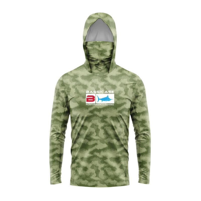 AAGGICASE Fishing Shirt UPF 50 Quick Dry Breathable Hooded With Face Cover
