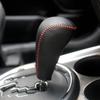Leather Car AT MT Gear Head Shift Knob Cover Gear Collars for Mitsubishi Outlander Lancer Evolution Pajero ASX Accessories