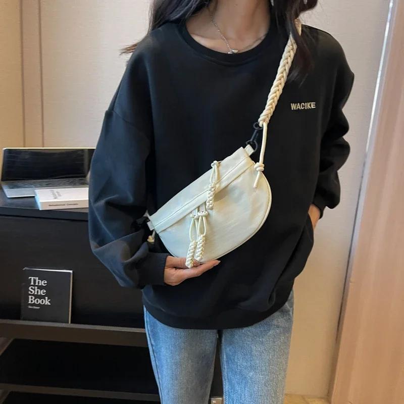 Женская однотонная большая вместительная сумка через плечо Crossbody Sac Casual Fashion High Quality