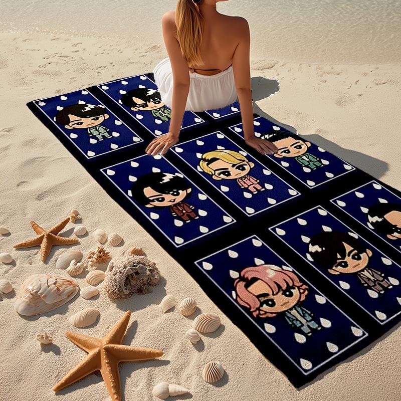 Snowman Band Fashion Beach Towel: Ideal for Summer Adventures Soft, absorbent and quick drying suitable for swimming and bathing