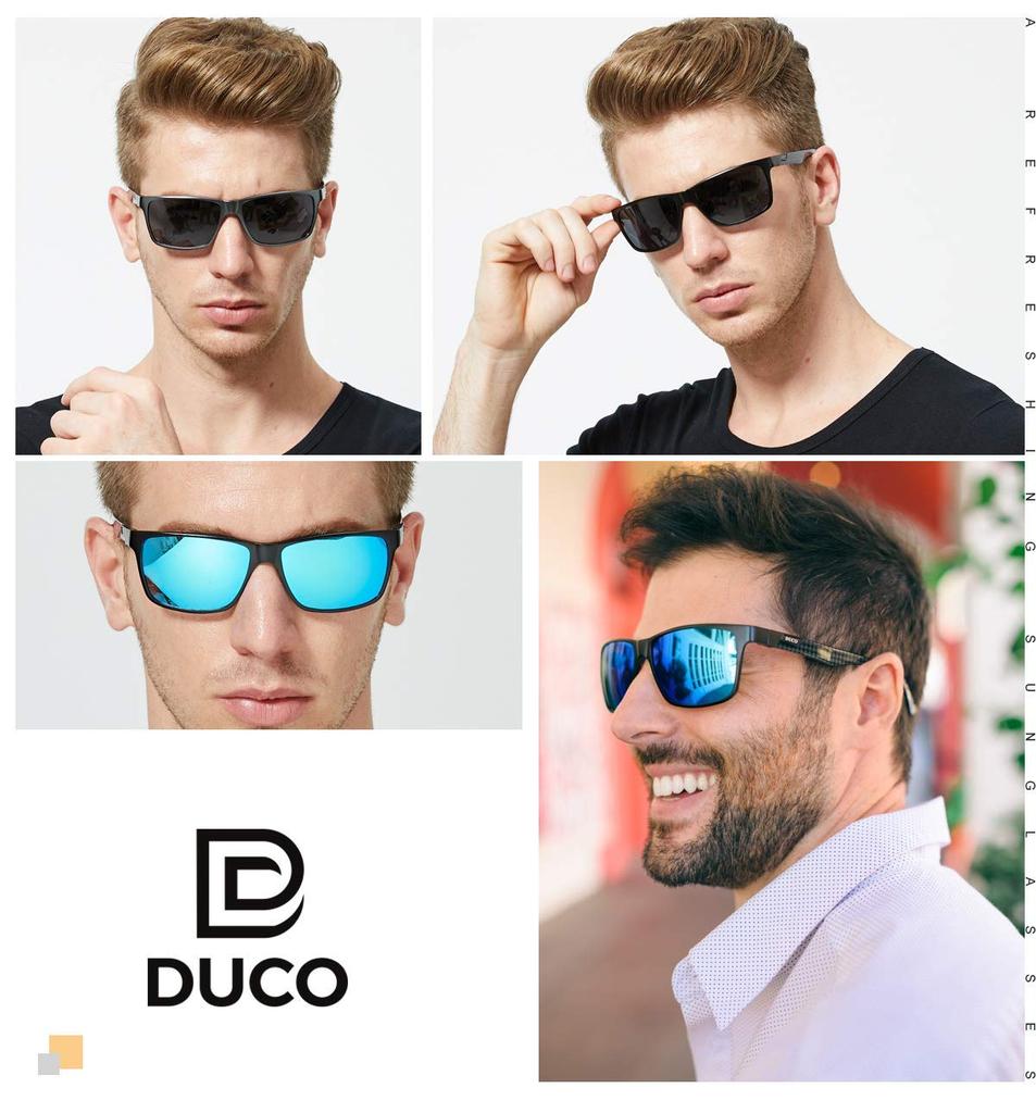 Солнцезащитные очки DUCO UV400 Поляризационные Высококачественные Углеродное волокно Веллингтон УФ Стильные 8206 Мужские Для вождения, Рыбалки, Материал