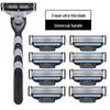 Triple Blade Manual Men's Shaver Head - Traditional 3-Layer Razor Head