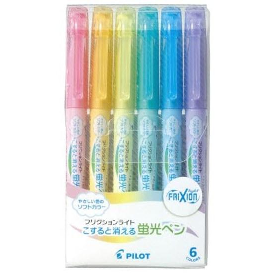 PILOT Highlighter Friction Light 3.3mm Soft Color 6 Set SFL60SL6CS