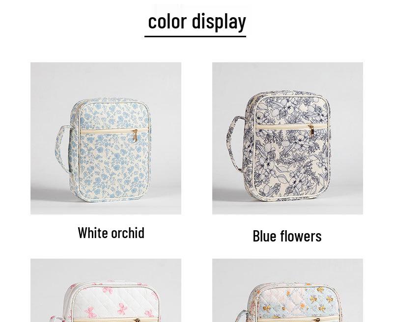 Portable Quilted Cotton Book Bag – Dustproof Cover for Travel & Prayer Books