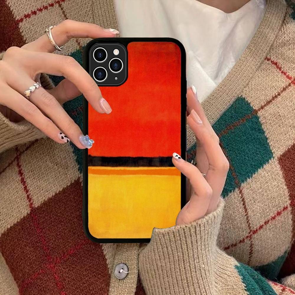 Абстрактное искусство Чехол для телефона M-Mark R-Rothko для iPhone 17 16 15 14 13 Plus 12 11 Pro Max Задняя крышка из ПК+ТПУ