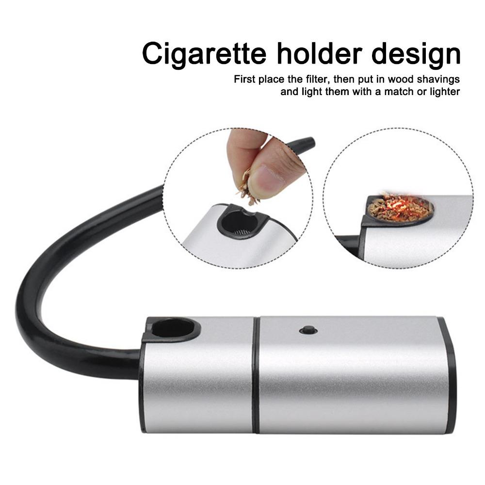 Portable Size Smoke Infuser Silver and Black Cold Food Smoker Durable Handheld Smoker BBQ Picnic