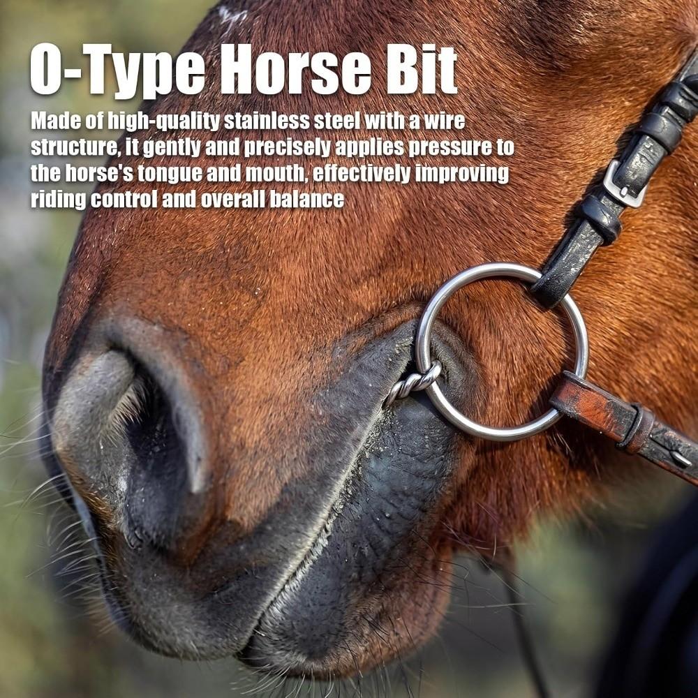 295MM Professional Snaffle Bit Stainless Steel Horse Mouth Bit Safe Horse Bit Equestrian Riding