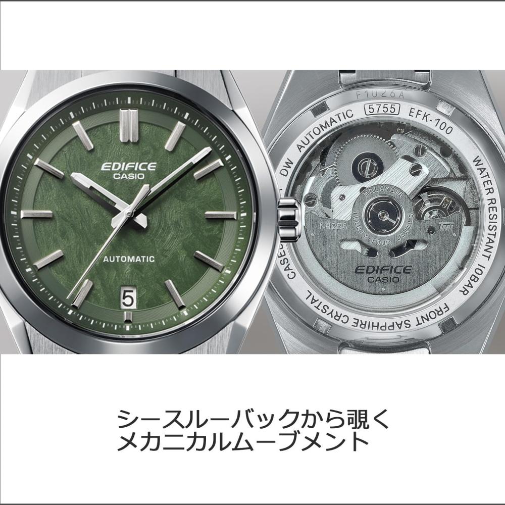 CaSio Men S Automatic Watch Green Efk 100yd 3ajf