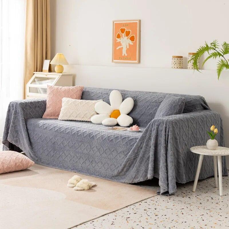 Blanket Winter Warm Soft Bed Blankets Universal Sofa Couch Cover Towel Plush Jacquard Sofa Blanket Plaid On The Sofa Bedspread
