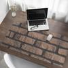 Anti-Slip Protective Desk Mat with Brick Wall Pattern 120x60 cm