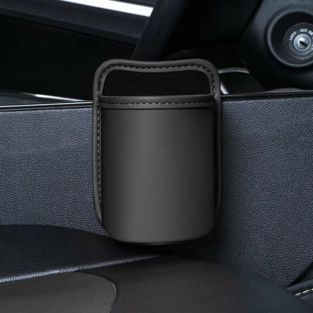 Waterproof Car Cup Holder Leather Car Trash Can Car Seat Back Organizer Car Interior Accessories