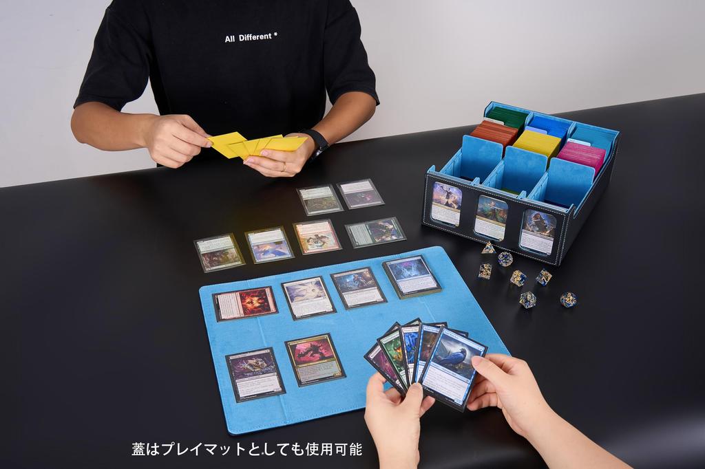 Deck Trading Card Card Storage Holds Trading with and Card Compatible with and Other Card Games Blue Interior with 3 Case, Case, Box, 2300+ Cards,