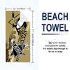 Pittsburgh Penguins Print Beach Towel, Large Soft Quick Dry Towel for Beach Camping Swimming