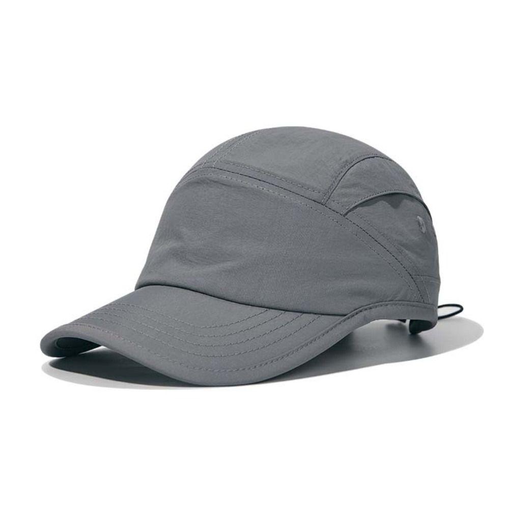 Breathable Baseball Cap Drawstring Elastic Quick-dry Hat Spring Summer 5-Panel Cap Snap Back