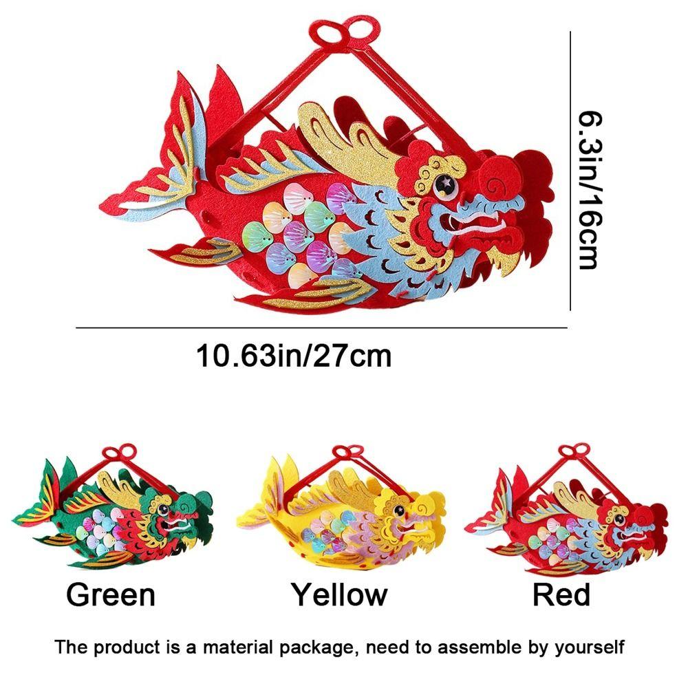 Cartoon Dragon Boat Festival Fish Lantern Non-Woven Fabric Fish Shape Storage Basket  DIY