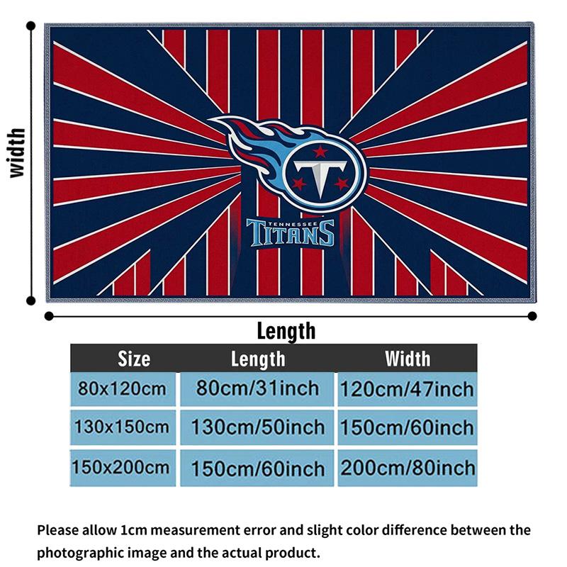 Tennessee Titans Print Flannel Blanket High Quality Warm Comfortable Cover for All Seasons Perfect for Gifts Home Decor