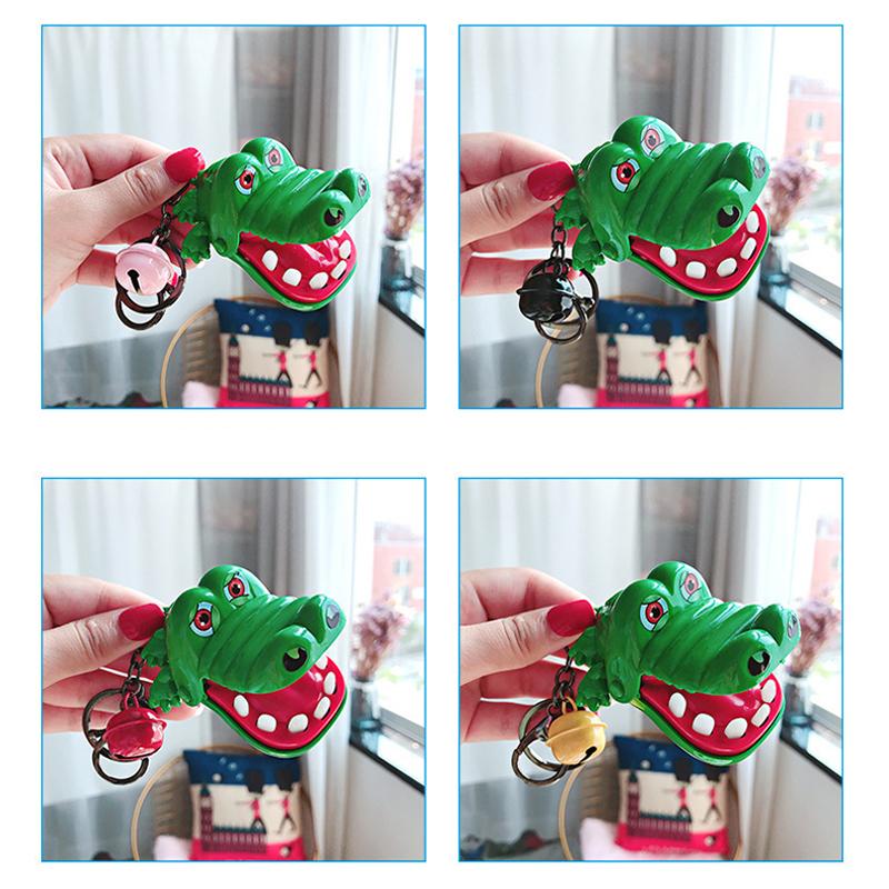 Забавный милый мультяшный рот зуб аллигатора рука брелок детская игрушка кусающий крокодил игровой брелок для женщин мужчин подарочный пакет кулон
