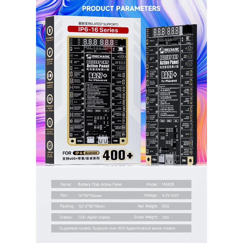 MECHANIC Battery Active Panel Fast Charge Detection Board For iPhone 6-16 Pro Max Samsung Xiaomi Android Phone Activation