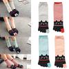 Ramidos Winter Women Girls Cat Print Multicolor Bar Toe Socks Five Finger Sock Cotton