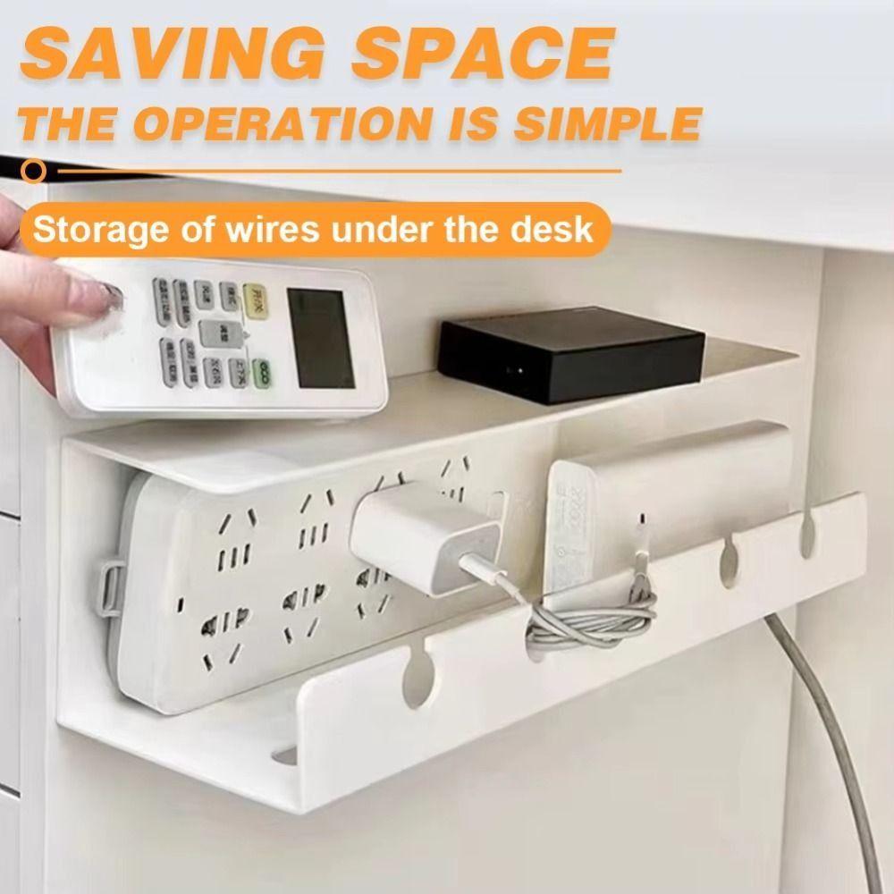 Versatile Under Desk Cable Management Rack Sturdy Socket Strip Holder  Student Dormitory