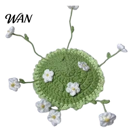 Diy Flower Coaster Set Blooming Crochet Kit, 3D Cup Mat for Coffee Tea Personalized Home Decor Mugs, DIY Craft Set, Heat-Insulating Non-Slip