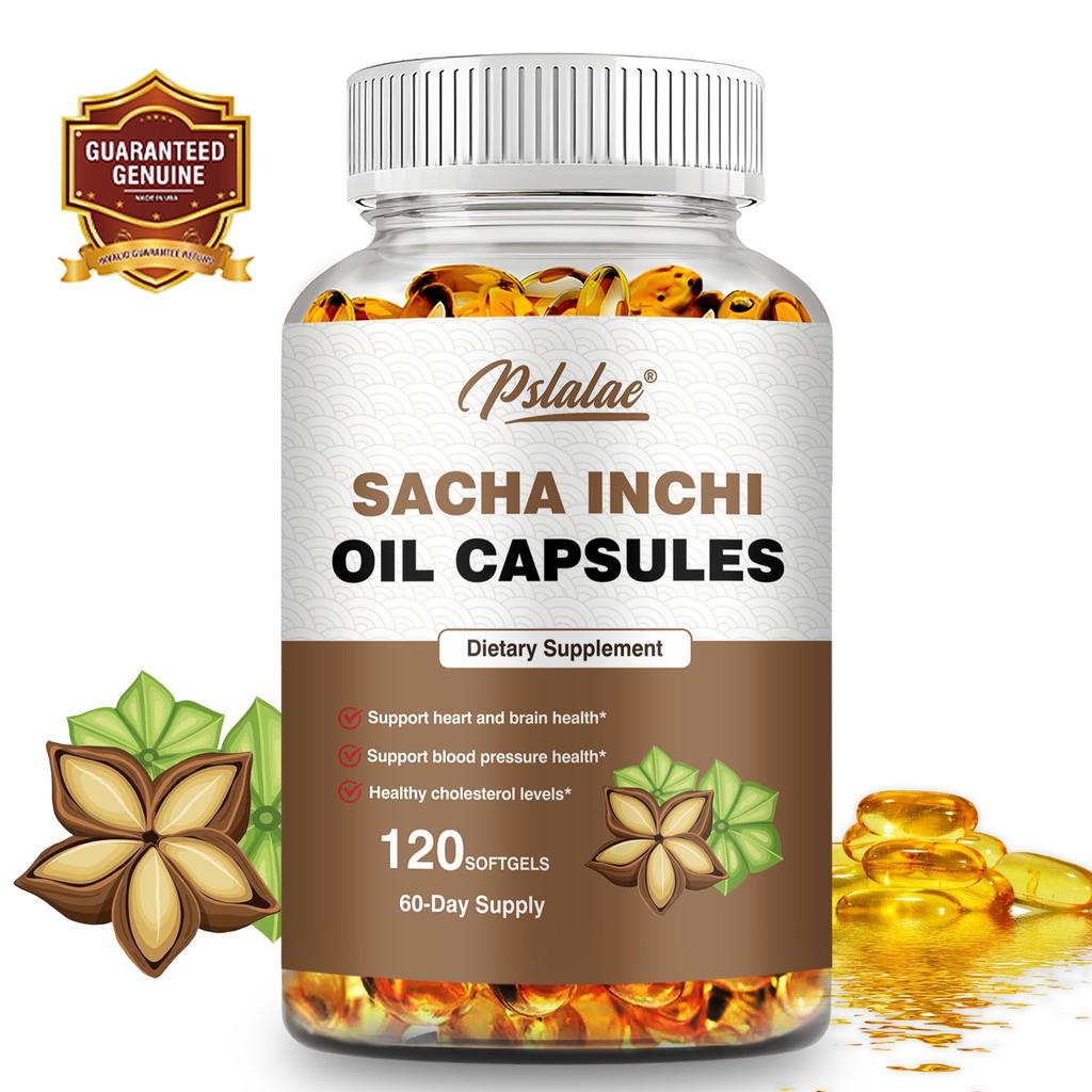 Pslalae - Sacha Inchi Oil Capsules - Rich in Omega-3, 6, and 9 Fatty Acids - Heart and Brain Health