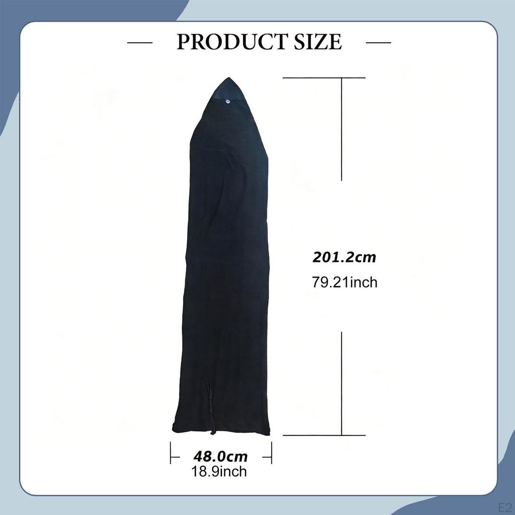 Чехол-носок для серфборда Аксессуары для водных видов спорта 6.6' Сумка для хранения Черный с карманом и шнурком