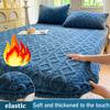 1 Pc Flannel Fleece Bed Sheet for Winter Warm Sofa Bed Matrimonial Coral Fleece Fluffy Fitted Sheets for Double Beds Sheets