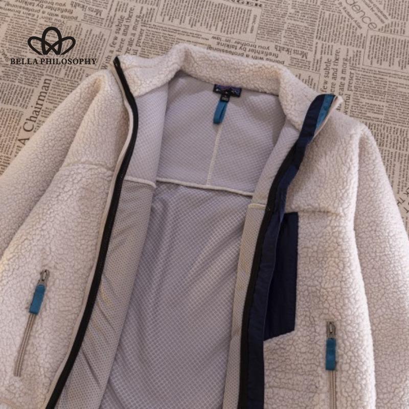 Флисовое пальто в американском стиле для улицы, мужское и женское утолщенное двустороннее флисовое пальто на флисовой подкладке из овечьего флиса, модная куртка, верхнее пальто