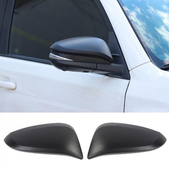 2x Door Side Top Mirror Cap Decor Cover Trim Matte Black For 4Runner 2017+ RAV4