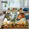 Пододеяльник с овечьей шерстью, размер King Queen, комплект постельного белья с изображением прекрасных животных из фермы для детей, подростков и взрослых, белый, козий, 2/3 шт., пододеяльник, наволочка