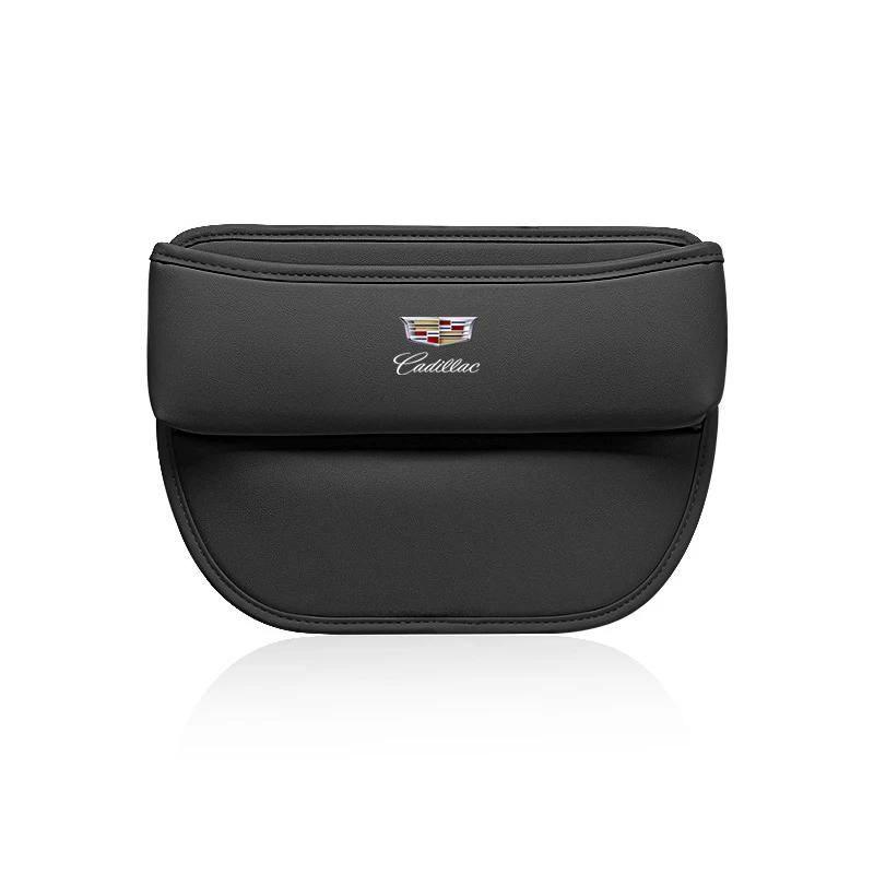 AABHS1 Leather Car Interior Seat Gap Organizer Storage Box for Cadillac Escalade Deville CT5 CT6 XT5 SRX CTS DTS STS XTS ATS BLS SLS