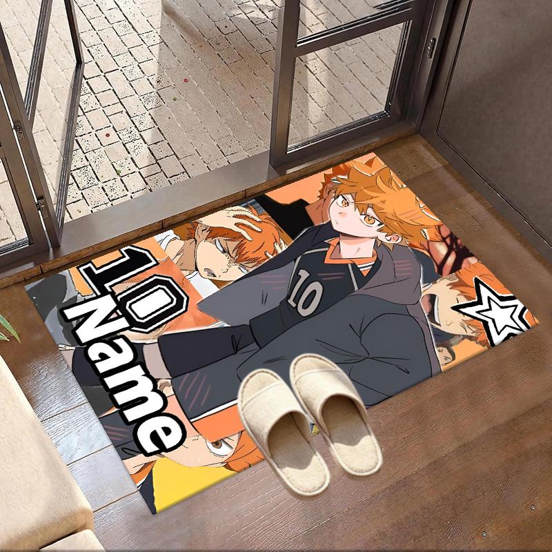 Custom Name Personalized Haikyu Print Carpet, Versatile Home Decor Rug, for Playroom, Apartment, Balcony, Entryway, Hallway Gift