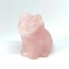 Минеральный образец 30 мм в форме кошки (розовый кварц)