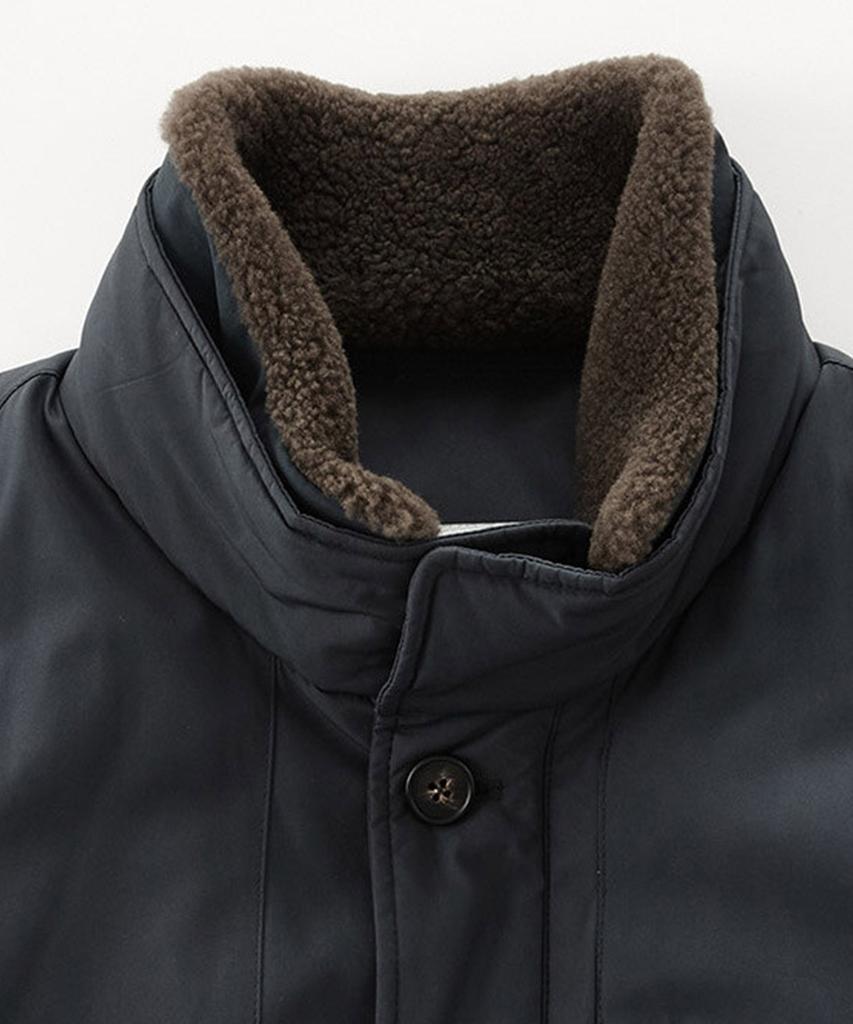 STCO Diems Fur Collar Coat Jumper Navy (Classic Fit)_Djpud02Csn