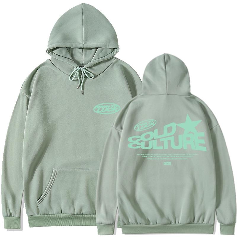 DOWN TO LUCK pullover hoodie winter high street crew neck fleece girls hoodie