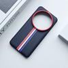 Чехол для Xiaomi 15 14 13 Ultra  Трехцветная полоса ПУ кожа + ТПУ край Защитная крышка для объектива камеры для Xiaomi Mi 15 Ultra