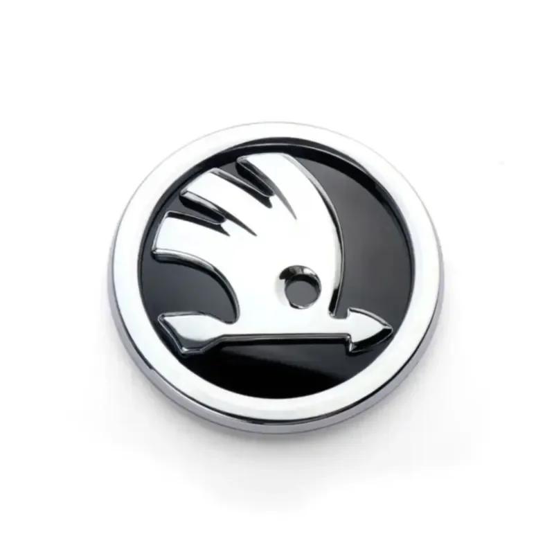 For Skoda Car Sticker New ABS Car Front Rear Emblem For SKODA Rapid Fabia 1 2 Karoq Yeti Superb Vision Octavia A7 RS Decals Trun