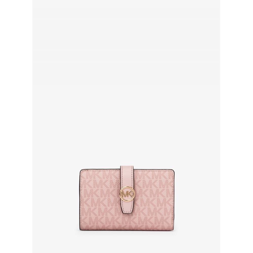 Michael Kors Greenwich Zip Around Tab Wallet Medium 35s5ggrf6v7278 Powder Blush