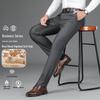 Eltem Men's Wool Blend Straight-Leg Fleece-Lined Trousers